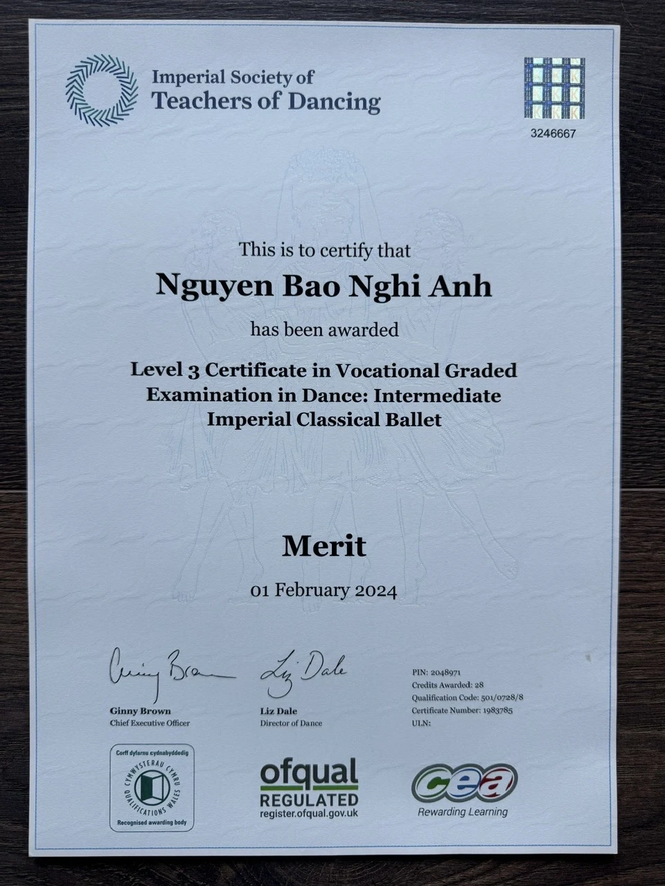 ISTD Interfoundation Ballet – Merit (2023)