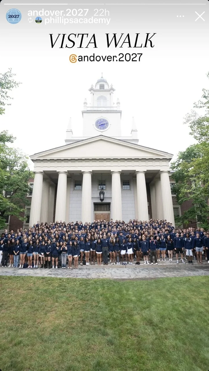 Phillips Academy Vista Walk gathering